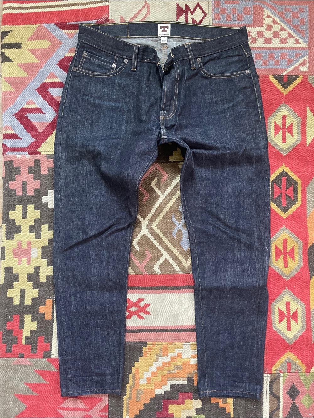Tellason Gustave 34W 28L slim tapered 12.5oz Japanese selvage denim jeans